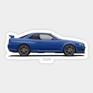 Skyline GTR R34 Blue Sticker